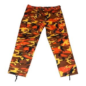 Rothco BDU Cargo Pants Mens XXL Regular Savage Orange Camo Tactical Streetwear